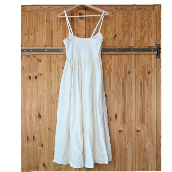 FOR LOVE AND LEMONS WILHEMINA MIDI DRESS IN CREAM SIZE M - Picture 4 of 7